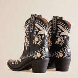 Corral Botanical Embroidered Western Bootie - Black at ooh la la! in Grapevine TX 76051