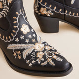 Corral Botanical Embroidered Western Bootie - Black at ooh la la! in Grapevine TX 76051