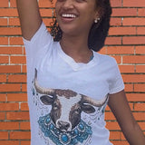 Bougie Sparkly Longhorn Tee