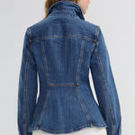 Liverpool Fit and Flare Denim Trucker Jacket at ooh la la! in Grapevine TX 76051