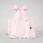 Bow Tote with Phone Pouch in Ballet pink at ooh la la! in Grapevine TX 76051
