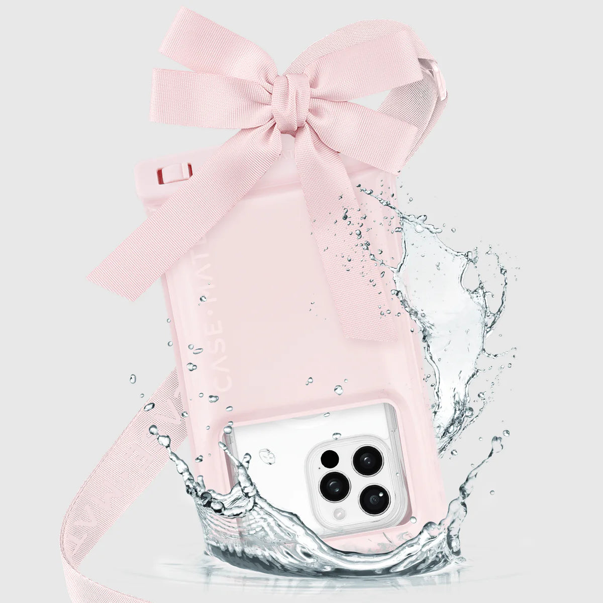 Waterproof Floating Bow Pouch - Ballet Pink at ooh la la! in Grapevine TX 76051