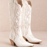 Amora Heart Western Boot - White at ooh la la! in Grapevine TX 76051
