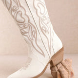 Amora Heart Western Boot - White at ooh la la! in Grapevine TX 76051