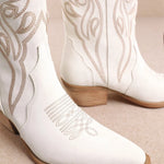 Amora Heart Western Boot - White at ooh la la! in Grapevine TX 76051