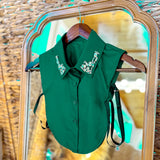 Haute Faux Collar - Sparkling Rhinestones Western Style in dark green at ooh la la! in Grapevine TX 76051