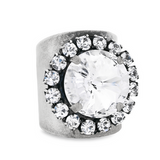 TOVA ring, Jacci ring, antique silver ring, crystal ring, cocktail ring, vintage-inspired ring, elegant ring, statement ring at ooh la la! in Grapevine TX 76051