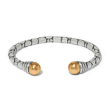 Brighton Pebble Link Two Tone Open Flex Cuff Bracelet at Ooh La La! in Grapevine TX 76051