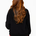 Queen of Sparkles Licensed Black Buddy Yelling Screenprint Sweatshirt at ooh la la! in Grapevine TX 76051
