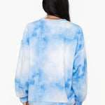 Queen of Sparkles Licensed Light Blue Fog Sequin, Rhinestone & Beaded Polar Express Train Sweatshirt at ooh la la! in Grapevine TX 76051