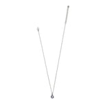 Brighton Halo Gemma Petite Teardrop Necklace in silver with blue crystal pendant