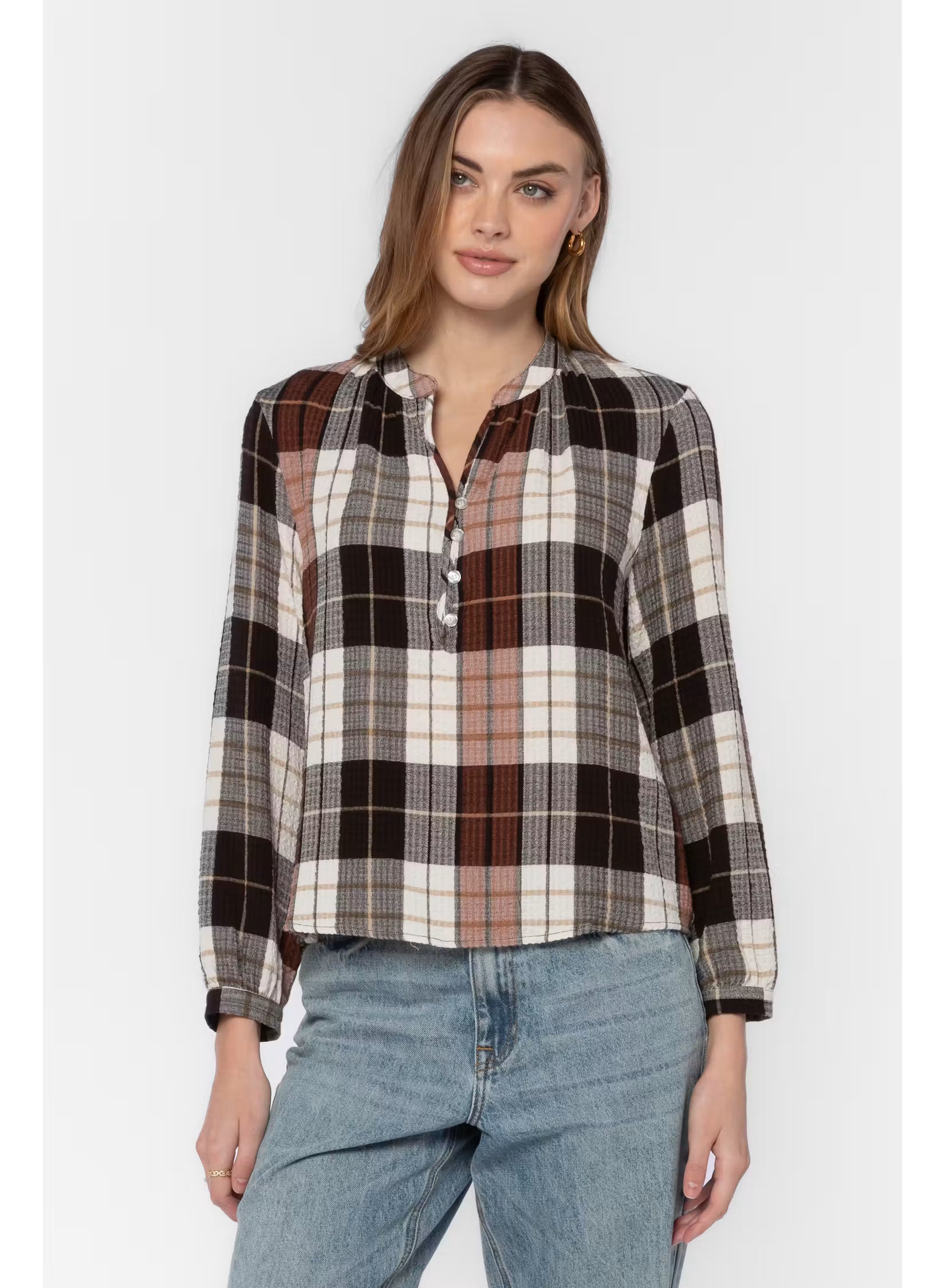 Velvet Heart Kevin Plaid Blouse at ooh la la! in Grapevine TX 76051