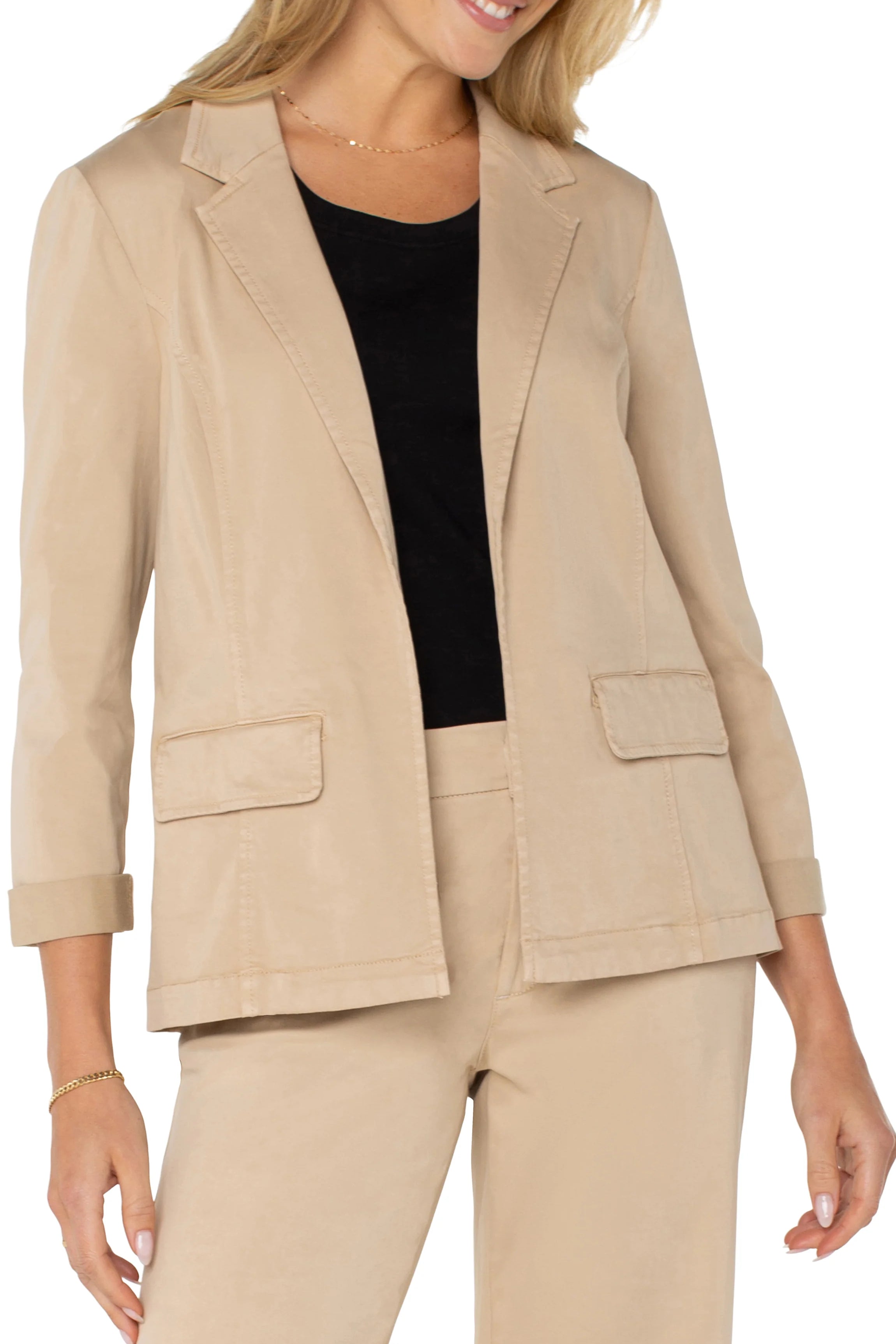 Liverpool Fitted Blazer in cappuccino at ooh la la! in Grapevine TX 76051
