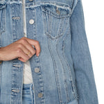 Liverpool Multi Fray Trucker Jacket at ooh la la! in Grapevine TX 76051