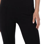 Liverpool Pearl Full Length Flare Pants in black at ooh la la! in Grapevine TX 76051