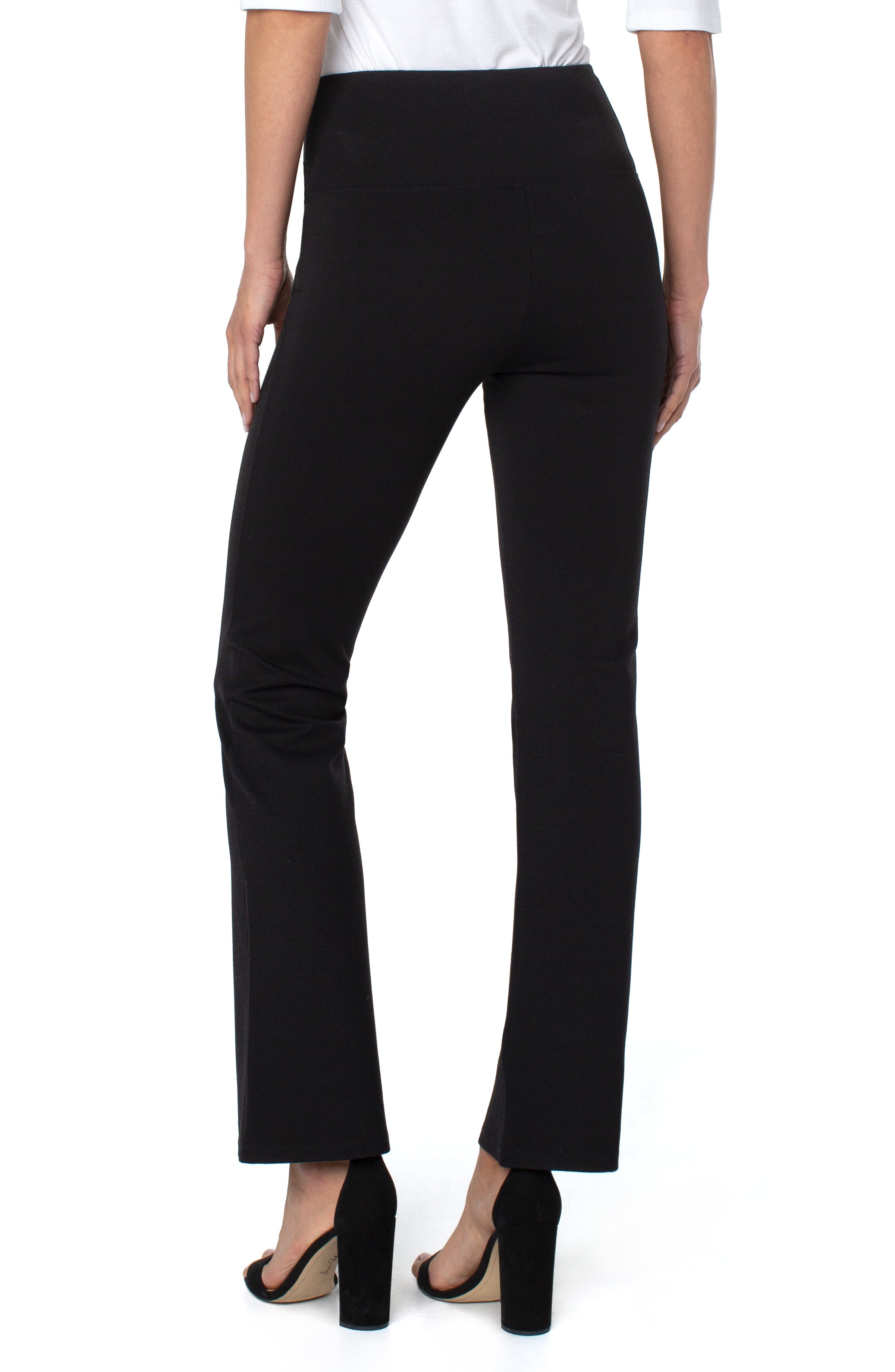 Liverpool Pearl Full Length Flare Pants in black at ooh la la! in Grapevine TX 76051