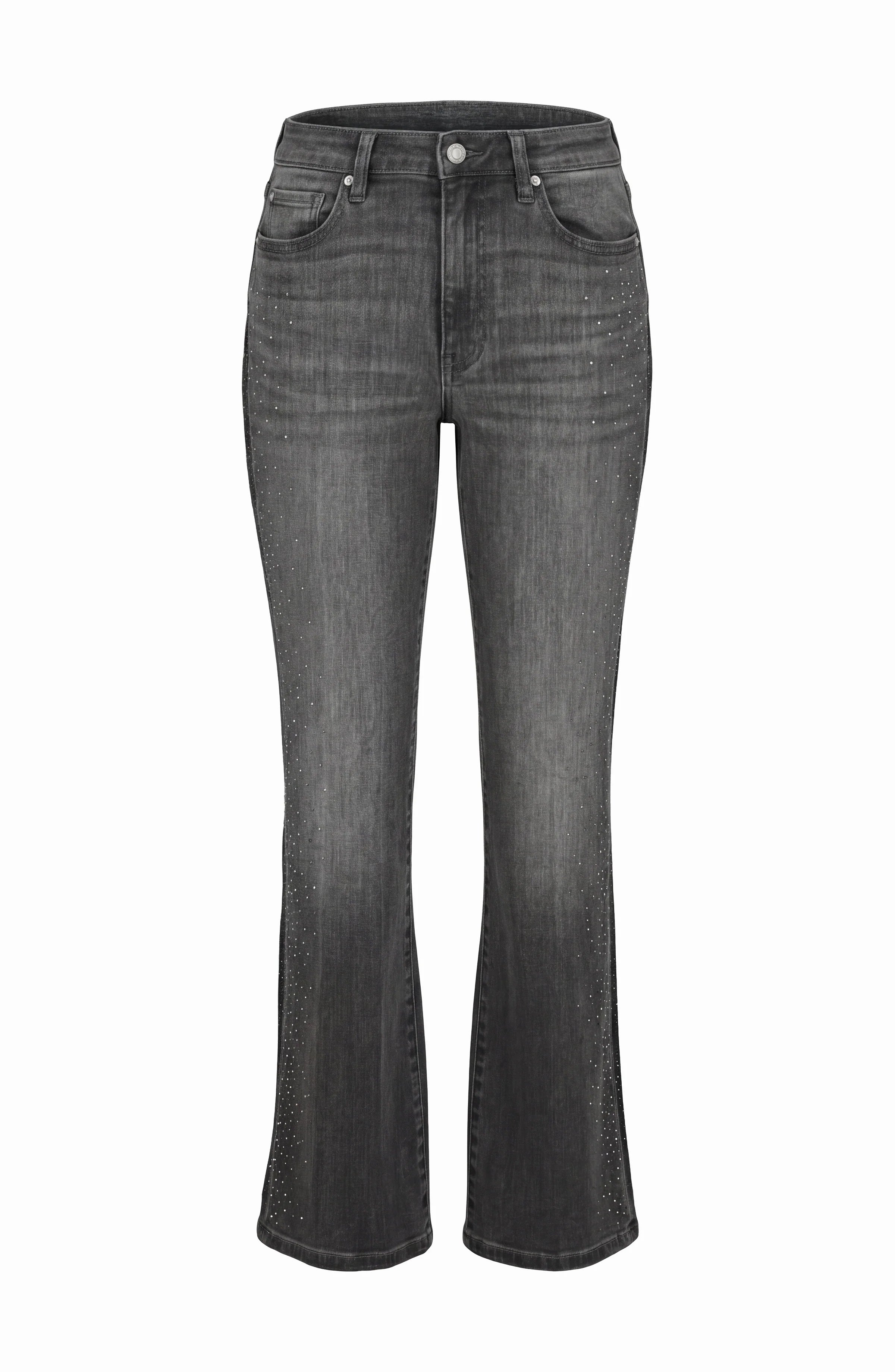 Liverpool Lucy Bootcut Jeans with Crystal Side Detailing in heirloom black at ooh la la! in Grapevine TX 76051