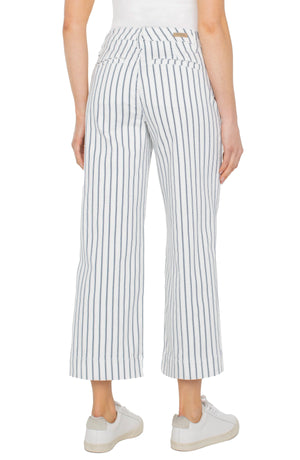 Liverpool Striped Crop Wide Leg Pant at ooh la la! in Grapevine TX 76051