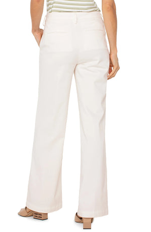 Liverpool Kelsey Wide Leg Trouser in Bone at ooh la la! in Grapevine TX 76051