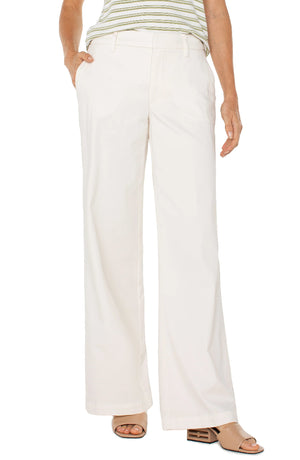 Liverpool Kelsey Wide Leg Trouser in Bone at ooh la la! in Grapevine TX 76051