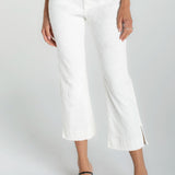 Liverpool Hannah Crop Flare Jeans with Wide Fray Hem and Slit at Ooh La La! in Grapevine TX 76051
