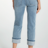 Liverpool jeans, Marley cropped jeans, girlfriend jeans, cuffed jeans, high-quality jeans, trendy jeans, comfortable jeans, casual jeans at ooh la la! in Grapevine TX 7651