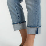 Liverpool jeans, Marley cropped jeans, girlfriend jeans, cuffed jeans, high-quality jeans, trendy jeans, comfortable jeans, casual jeans at ooh la la! in Grapevine TX 7651