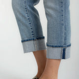 Liverpool jeans, Marley cropped jeans, girlfriend jeans, cuffed jeans, high-quality jeans, trendy jeans, comfortable jeans, casual jeans at ooh la la! in Grapevine TX 7651