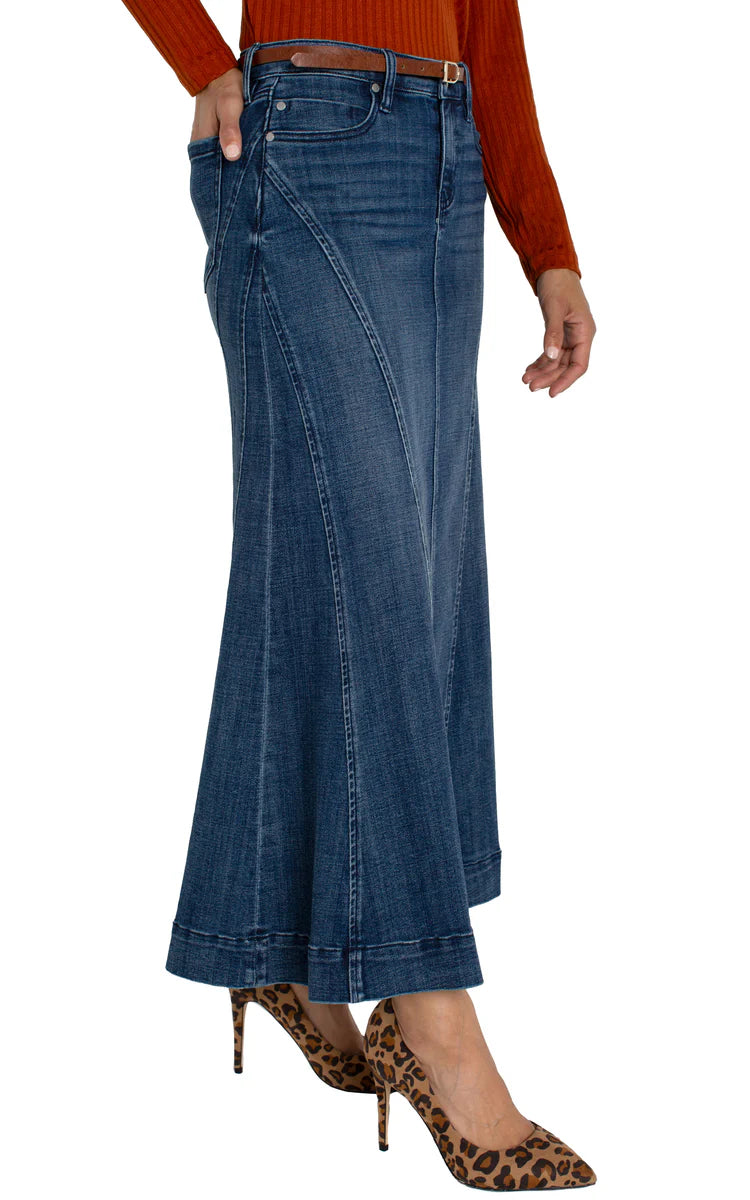 Liverpool Denim Mermaid Maxi Skirt at ooh la la! in Grapevine TX 76051