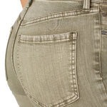Liverpool Hannah Crop Flare With Fray Hem in mineral laurel olive at ooh la la! in Grapevine TX 76051