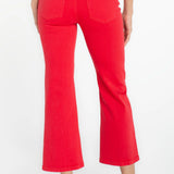 Liverpool Hannah Cropped Flare Jeans with Slit Hem at Ooh La La! in Grapevine TX 76051