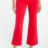 Liverpool Hannah Cropped Flare Jeans with Slit Hem at Ooh La La! in Grapevine TX 76051