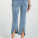Liverpool Gia Glider Crop Flare Jeans with Tulip Back Slit at Ooh La La! in Grapevine TX 76051
