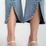 Liverpool Gia Glider Crop Flare Jeans with Tulip Back Slit at Ooh La La! in Grapevine TX 76051