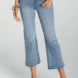 Liverpool Gia Glider Crop Flare Jeans with Tulip Back Slit at Ooh La La! in Grapevine TX 76051