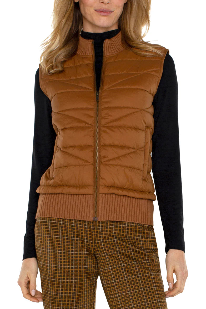 Liverpool Quilted Full Zip Puffer Vest at ooh la la! in Grapevine TX 76051