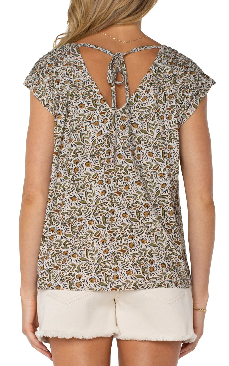 Liverpool Tie Back Floral Top at ooh la la! in Grapevine TX 76051