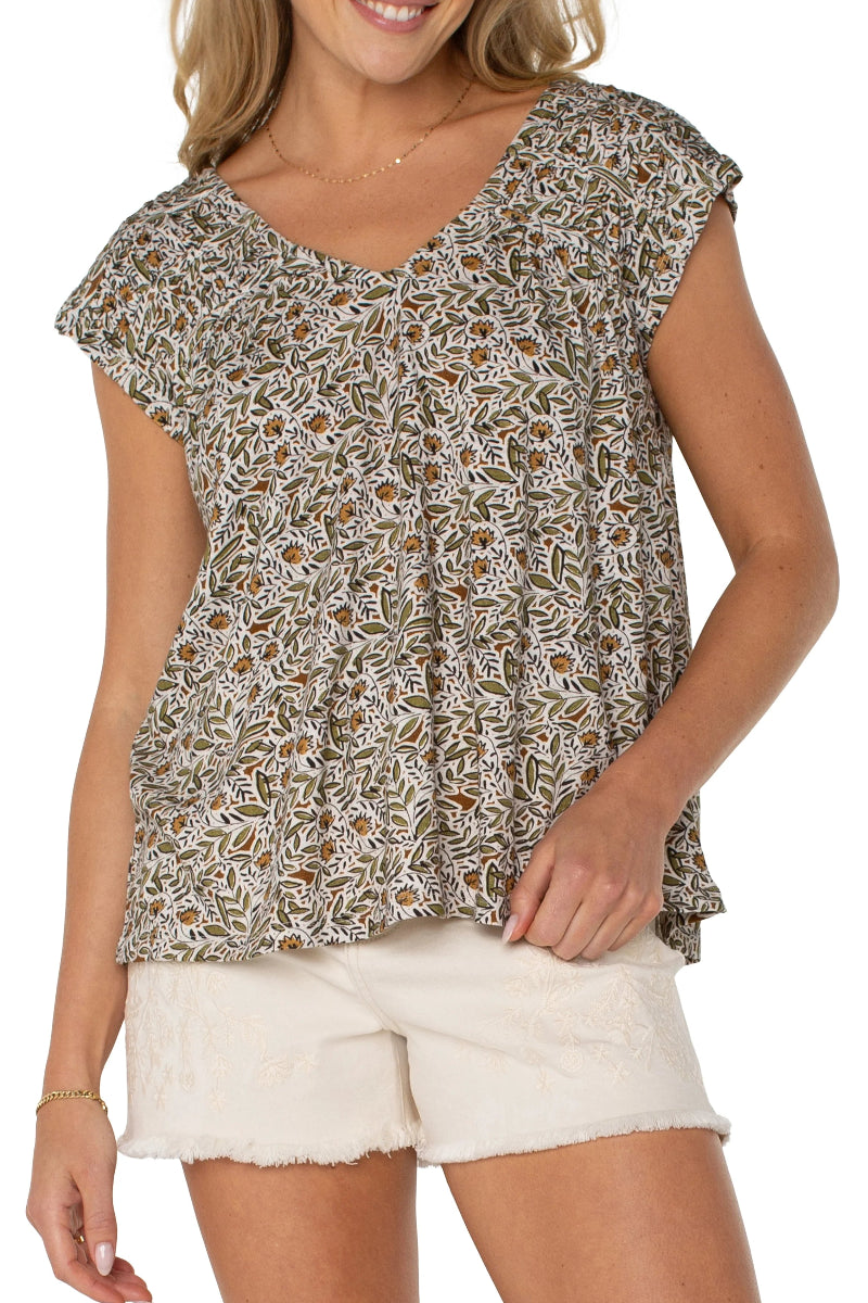 Liverpool Tie Back Floral Top at ooh la la! in Grapevine TX 76051