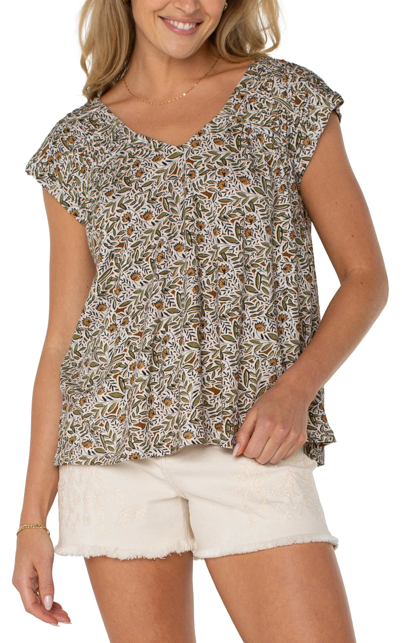 Liverpool Tie Back Floral Top at ooh la la! in Grapevine TX 76051
