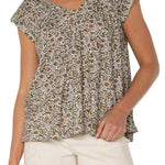 Liverpool Tie Back Floral Top at ooh la la! in Grapevine TX 76051