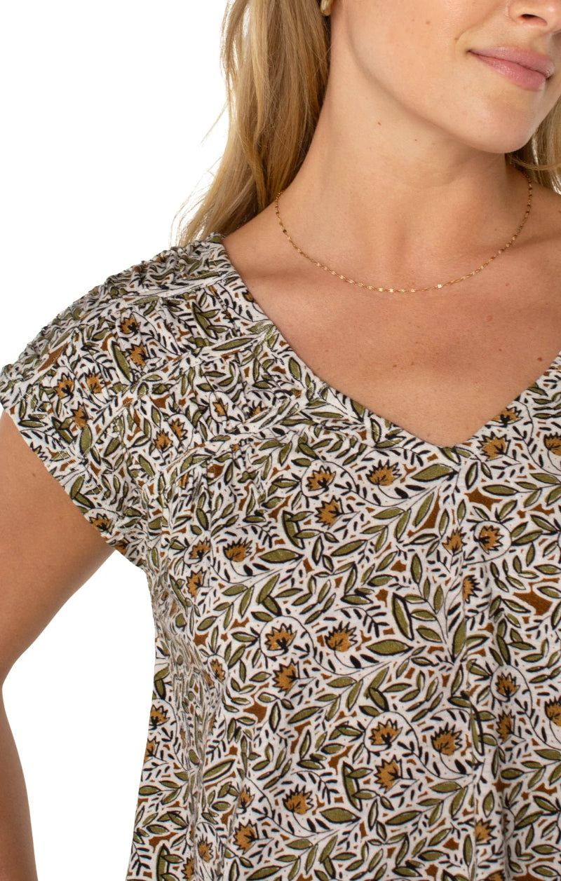 Liverpool Tie Back Floral Top at ooh la la! in Grapevine TX 76051