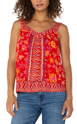 Liverpool Multi Print Layered Tank at ooh la la! in Grapevine TX 76051