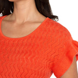 Liverpool Flutter Sleeve Sweater in clementine at ooh la la! in Grapevine TX 76051