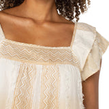 Liverpool Flutter Sleeve Tea Stained Blouse at ooh la la! in Grapevine TX 76051