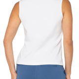 Liverpool Sleeveless V Neck Knit Top in white at ooh la la! in Grapevine TX 76051