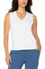 Liverpool Sleeveless V Neck Knit Top in white at ooh la la! in Grapevine TX 76051