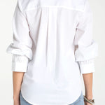 Liverpool Adjustable Slv Button Front Woven Top at Ooh La La! in Grapevine TX 76051