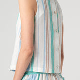 Liverpool Stripe Sleeveless Shell Top