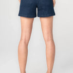 Liverpool Vintage Short, Flap Front Pockets, Liverpool Brand, Casual Wear, Comfortable Shorts, Dark Denim Shorts at ooh la la! in Grapevine TX 76051