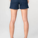 Liverpool Vintage Short, Flap Front Pockets, Liverpool Brand, Casual Wear, Comfortable Shorts, Dark Denim Shorts at ooh la la! in Grapevine TX 76051